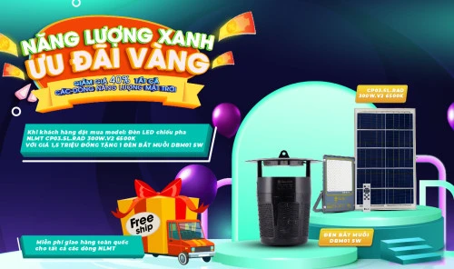 ƯU ĐÃI CỰC SỐC: MUA ĐÈN LED CHIẾU PHA NLMT CP03.SL.RAD 300W.V2 - TẶNG NGAY ĐÈN BẮT MUỖI DBM01 5W & MIỄN PHÍ GIAO HÀNG TOÀN QUỐC!